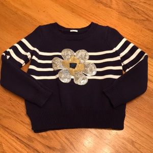 Gymboree 4T sequined flower sweater